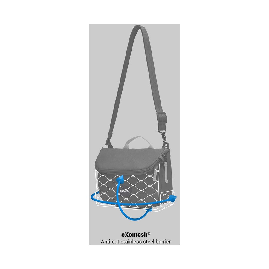 Pacsafe GO Anti-Theft Recycled Saddle Crossbody Bag Jet Black Jet Black