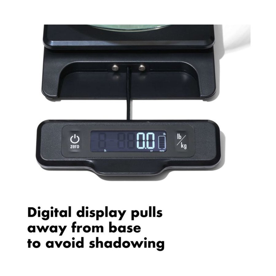 OXO Good Grips Food Scale with Pull-Out Display Black Black