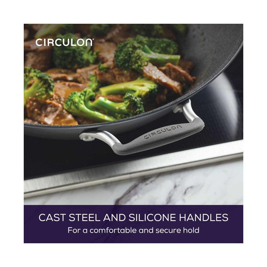 Circulon ScratchDefense A1 36cm Covered Wok Black Black