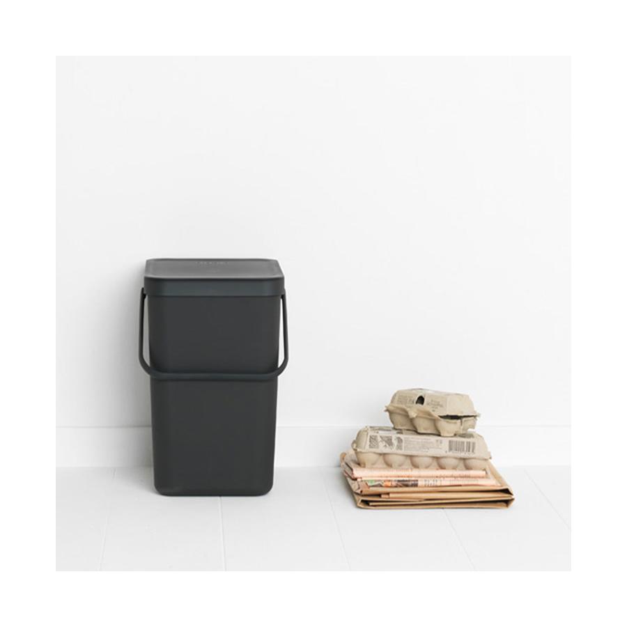 Brabantia Sort & Go Waste Bin (25L) Grey Grey