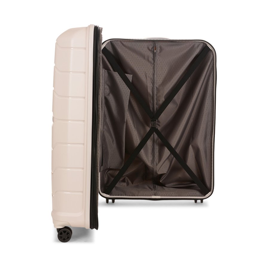 Samsonite Oc2lite 81cm Hardside Checked Suitcase Off-White Off-White