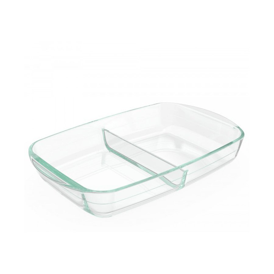 Pyrex Divided Glass 2.6L Baking Dish Clear Clear