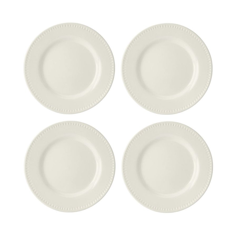 Mikasa Cranborne 12-Piece Stoneware Dinner Set Cream Cream
