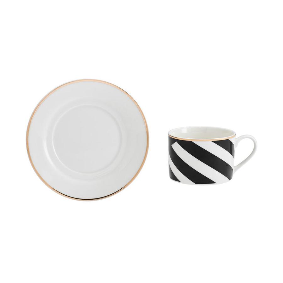 Mikasa Luxe Deco China Tea Set for One White White