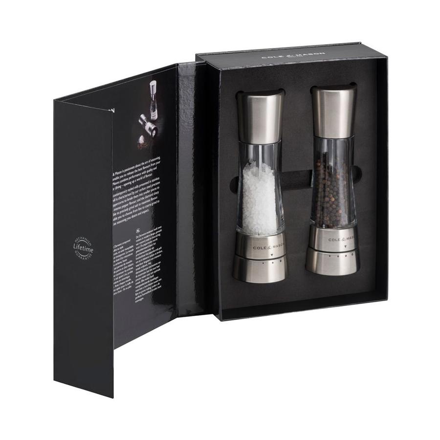 Cole & Mason Derwent Salt & Pepper Mill Gift Set Stainless Steel Stainless Steel