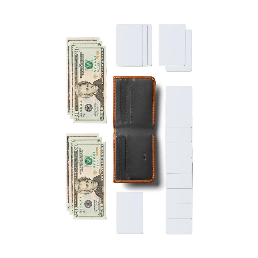 Bellroy RFID Hide & Seek LO Leather Wallet Caramel Caramel