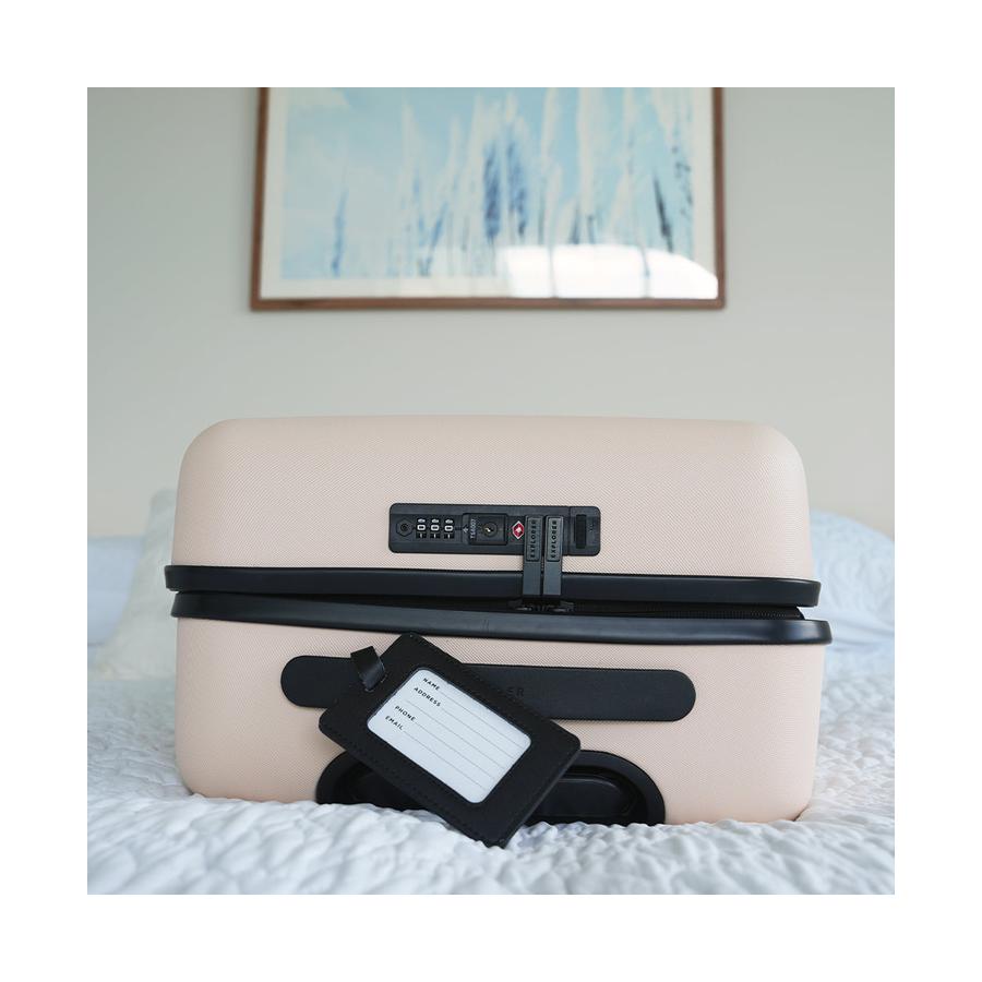 Leather Luggage Tag Black