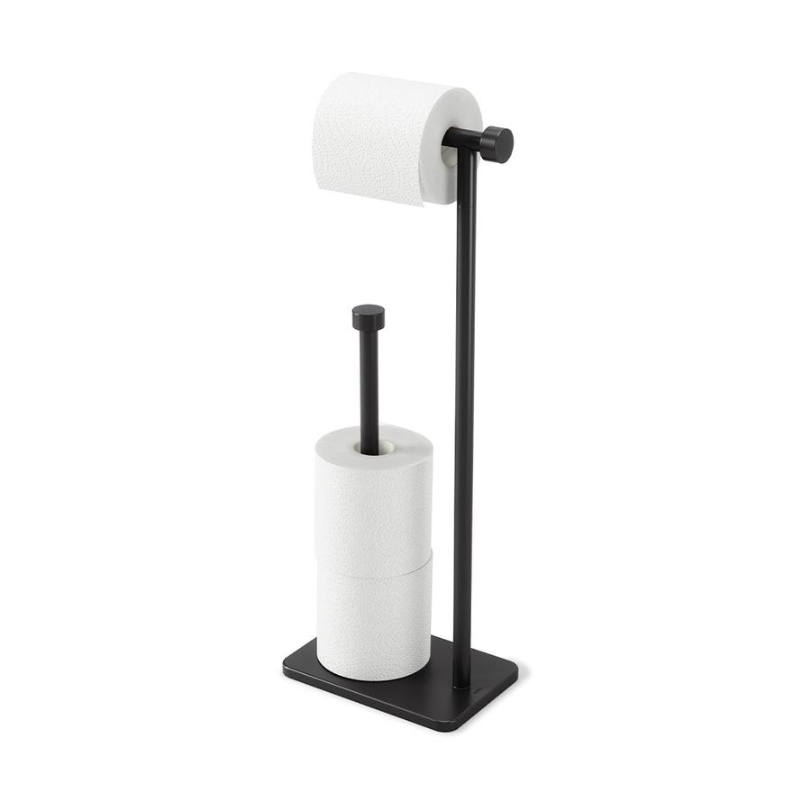 Umbra Cappa Toilet Paper Holder & Reserve Black Black
