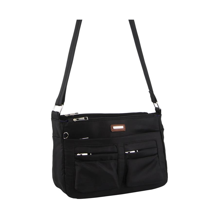 Pierre Cardin Clay Anti-Theft Crossbody Bag Black Black