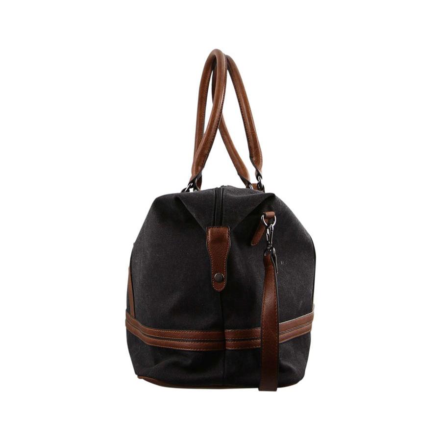 Pierre Cardin Teddie Canvas Overnight Duffle Bag Black Black