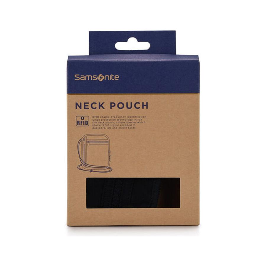 Samsonite Travel Essentials RFID Neck Pouch Black Black