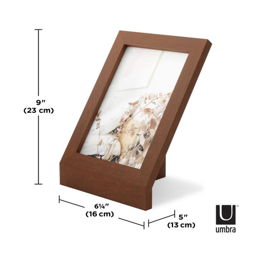 Umbra Podium Picture Frame (13cm x 18cm) Light Walnut Light Walnut