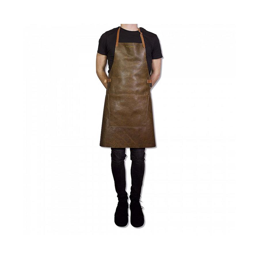 Dutch Deluxes BBQ Style Leather Apron Vintage Brown Vintage Brown