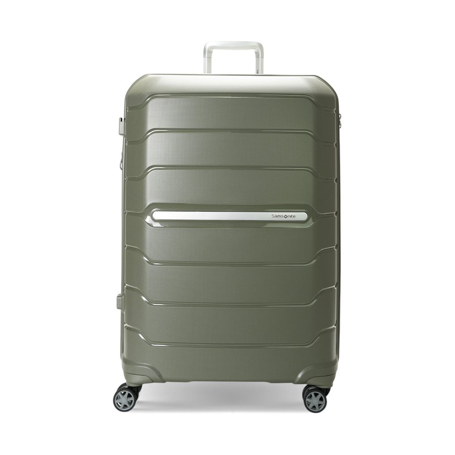 Samsonite Oc2lite 75cm Hardside Checked Suitcase Olive Green Olive Green