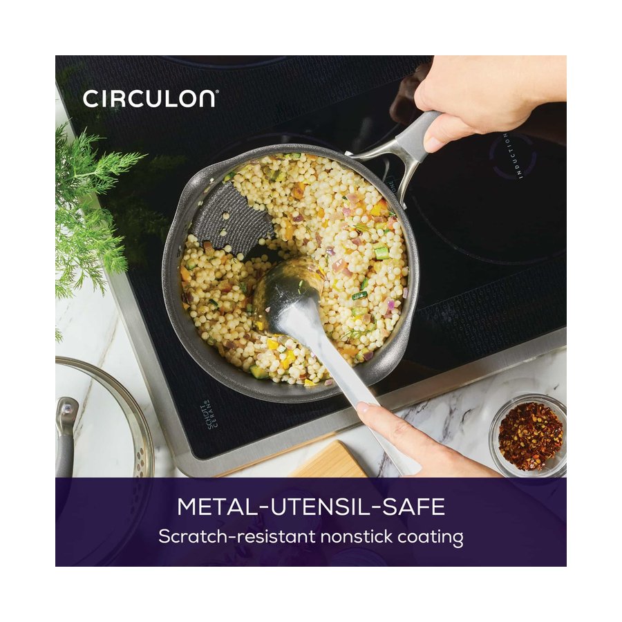 Circulon ScratchDefense A1 18cm Covered Saucepan Black Black