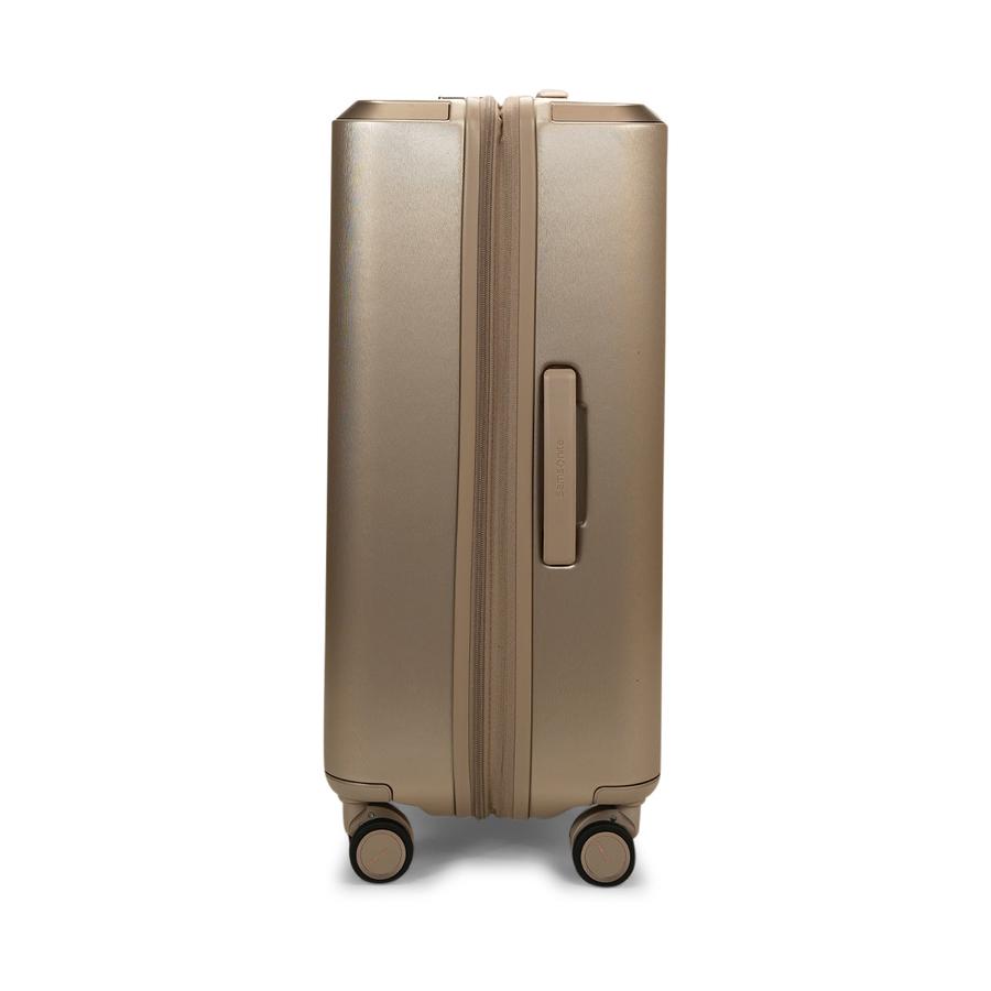 Samsonite Evoa Z 69cm Hardside Checked Suitcase Ivory Gold Ivory Gold