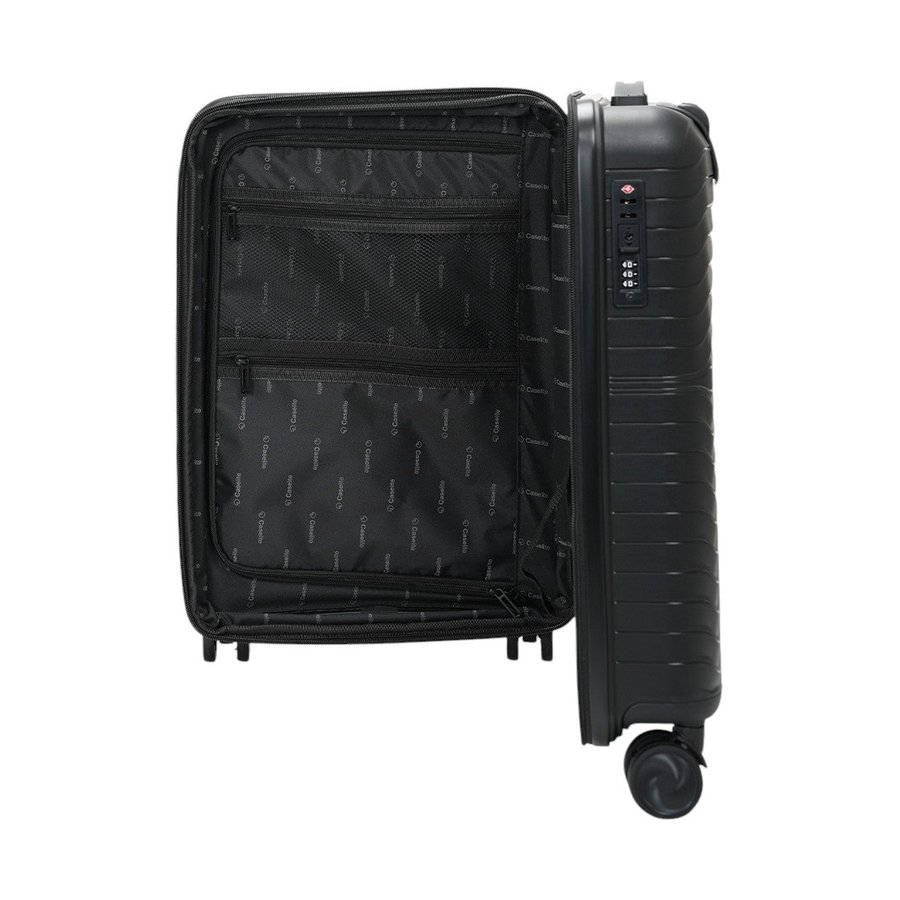 Caselite Summit 56cm Hardside Carry-On Suitcase Black Black