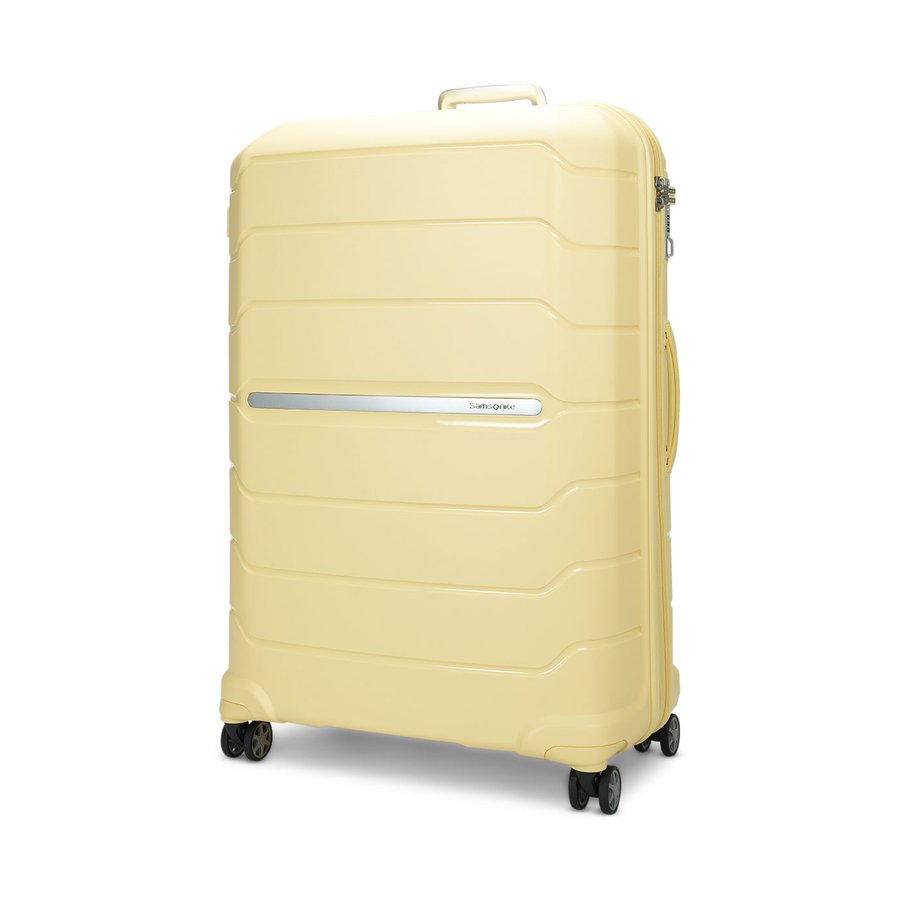 Samsonite Oc2lite 81cm Hardside Checked Suitcase Lemonade Lemonade