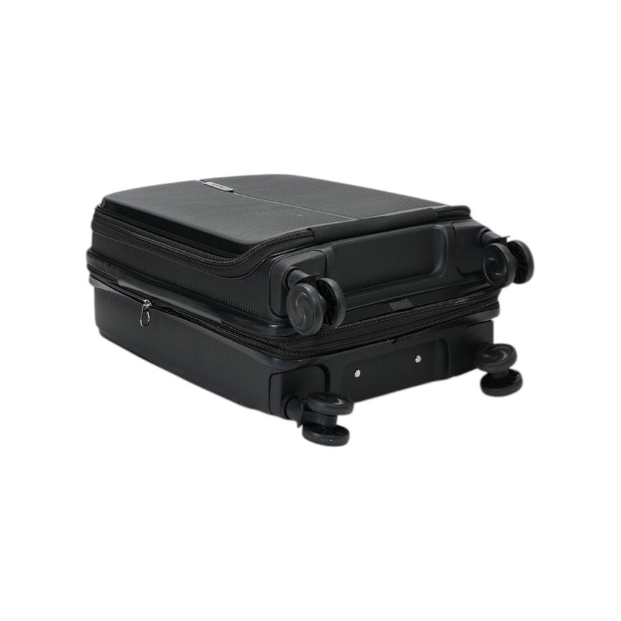 Caselite Venture 57cm Top Open Hardside Carry-On Suitcase Black Black