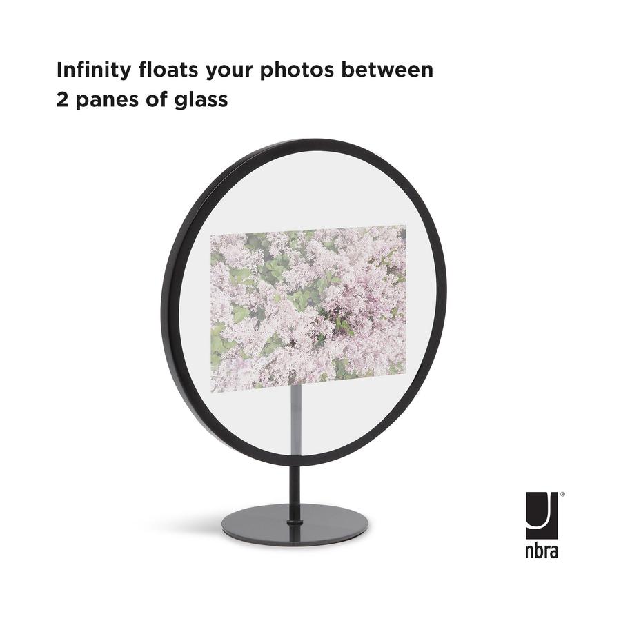 Umbra Infinity Floating Round Picture Frame - 10cm x 15cm Black Black