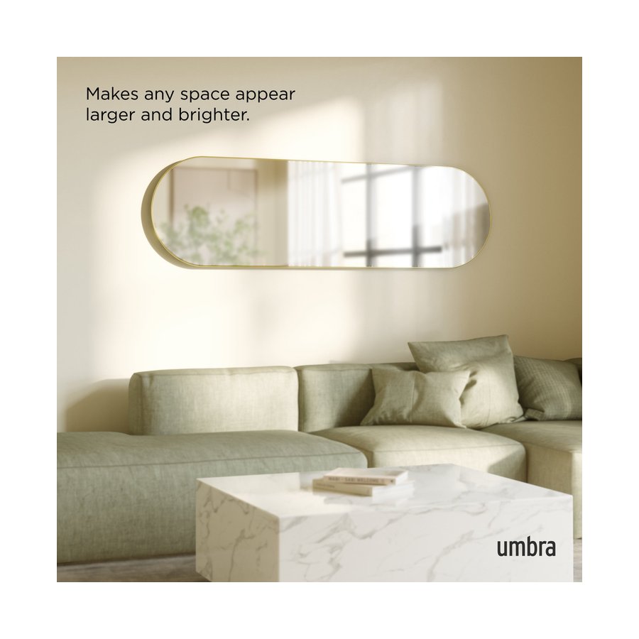 Umbra Hubba Pill Mirror (157cm x 46cm) Brass Brass