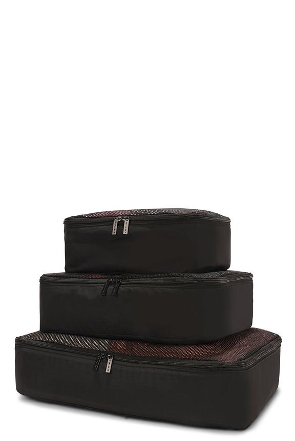 Explorer Square Packing Cube Set 3 Pack Black