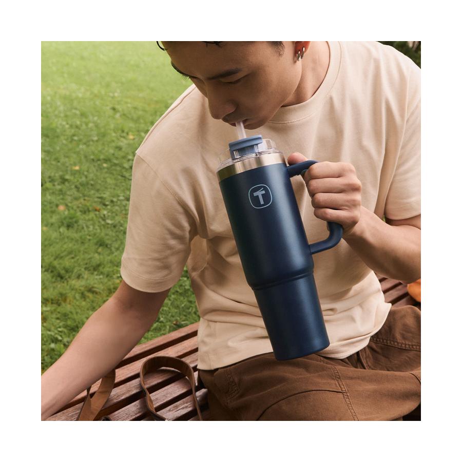 Tupperware Big T Thermal Straw Tumbler 1.1L Nocturnal Sea Nocturnal Sea
