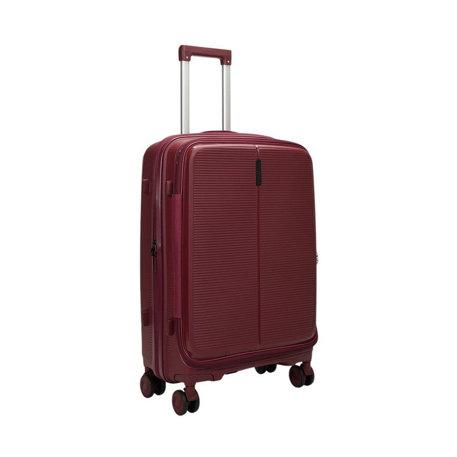 Caselite Venture 57cm & 66cm Top Open Hardside Luggage Set Dark Red Dark Red