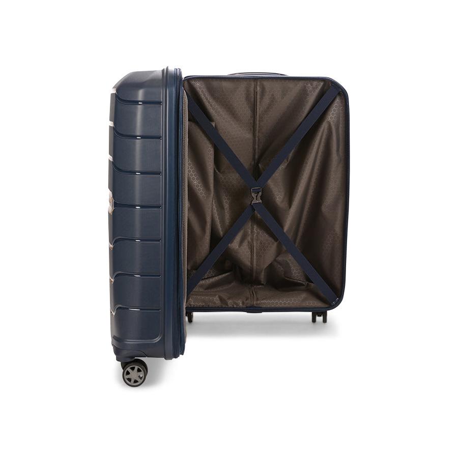 Samsonite Oc2lite 68cm Hardside Checked Suitcase Navy Navy