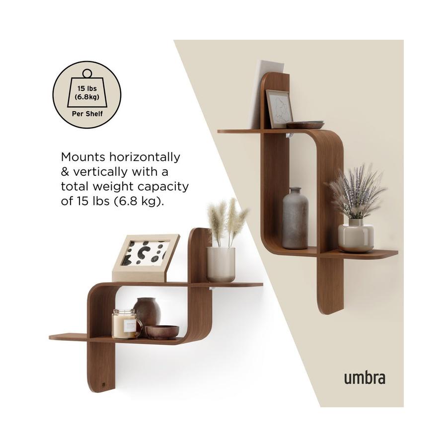 Umbra Montage Shelf Light Walnut Light Walnut
