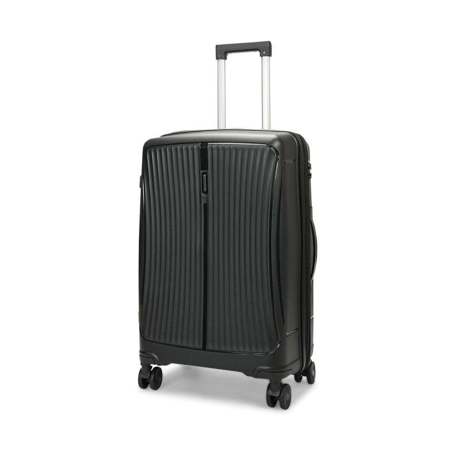 Caselite Quest 65cm Hardside Checked Suitcase Black Black
