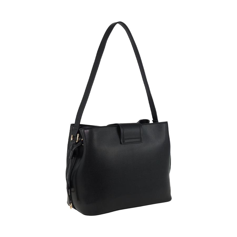 Milleni Velora Ladies Vegan Leather Fashion Mini Tote Bag Black Black