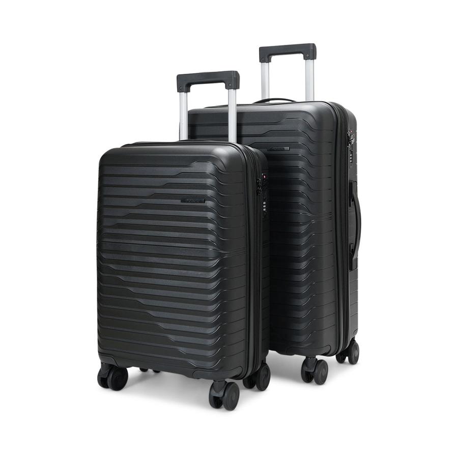 Caselite Summit 56cm & 65cm Hardside Luggage Set Black Black