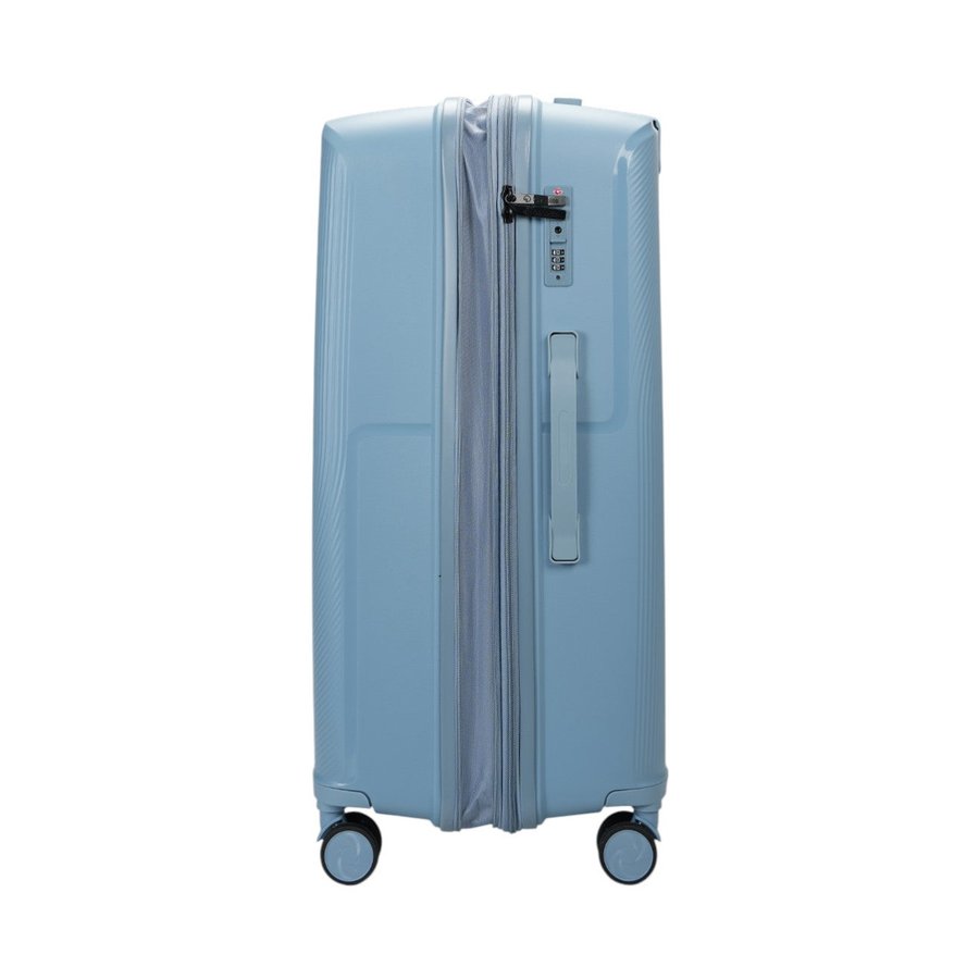 Caselite Aero 75cm Hardside Checked Suitcase Light Blue Light Blue