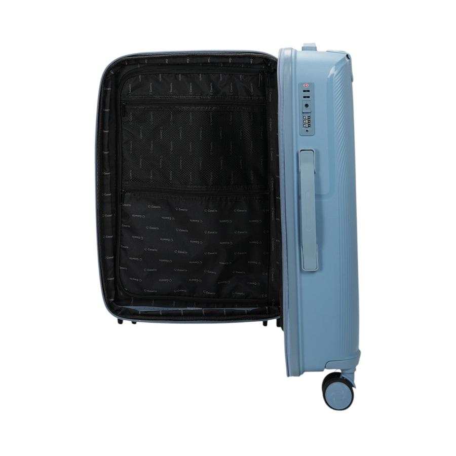 Caselite Aero 65cm Hardside Checked Suitcase Light Blue Light Blue