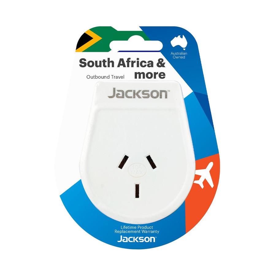 Jackson Outbound Slim Travel Adapter - South Africa White White