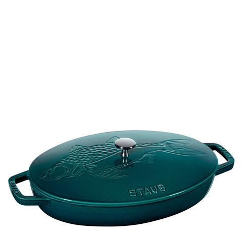 Staub 32cm (2.8L) Oval La Mer Dish Sea Blue