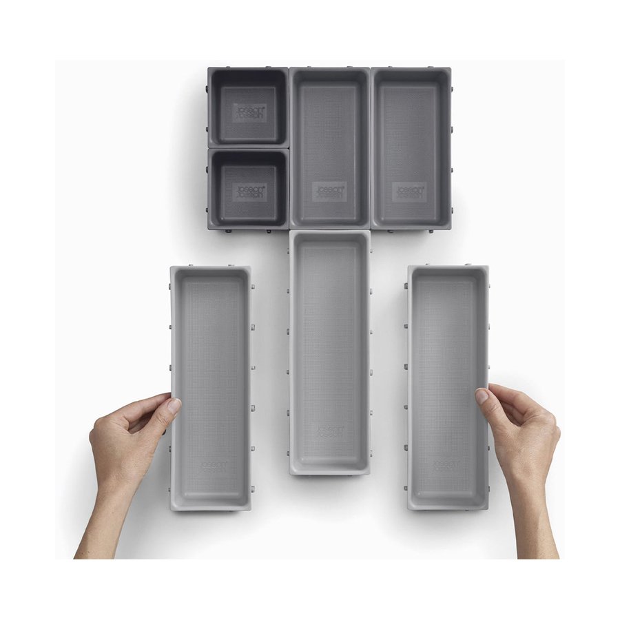 Joseph Joseph Blox 7-Piece Drawer Organiser Set Grey Grey