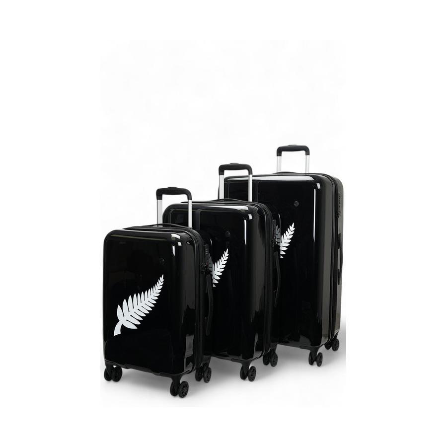 Caselite NZ Fern 56cm, 67cm & 77cm Hardside Luggage Set Black Black