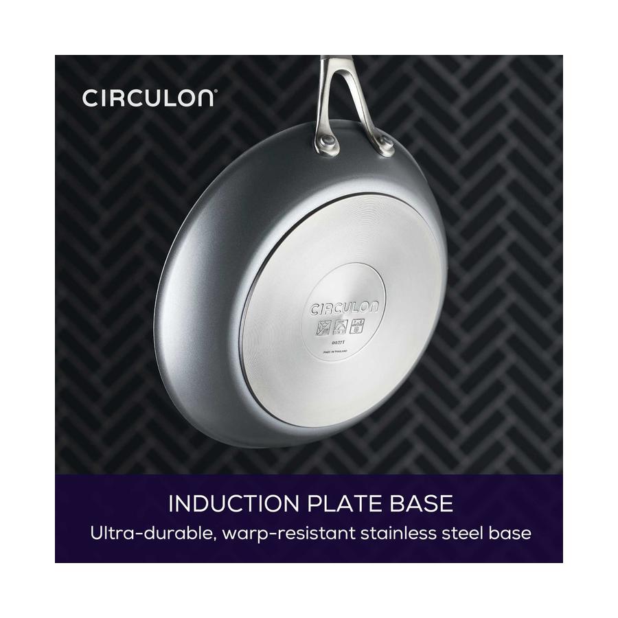 Circulon ScratchDefense A1 21.5cm Induction Skillet & 28.5cm Casserole Black Black