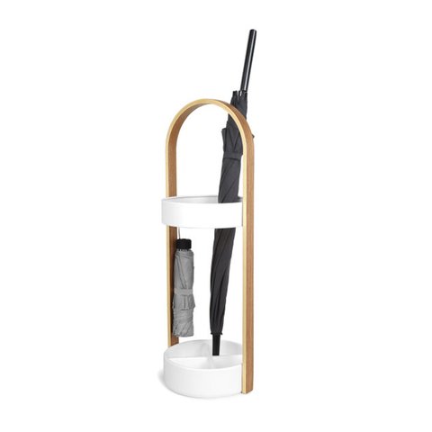 Umbra Hub Umbrella Stand White/Natural