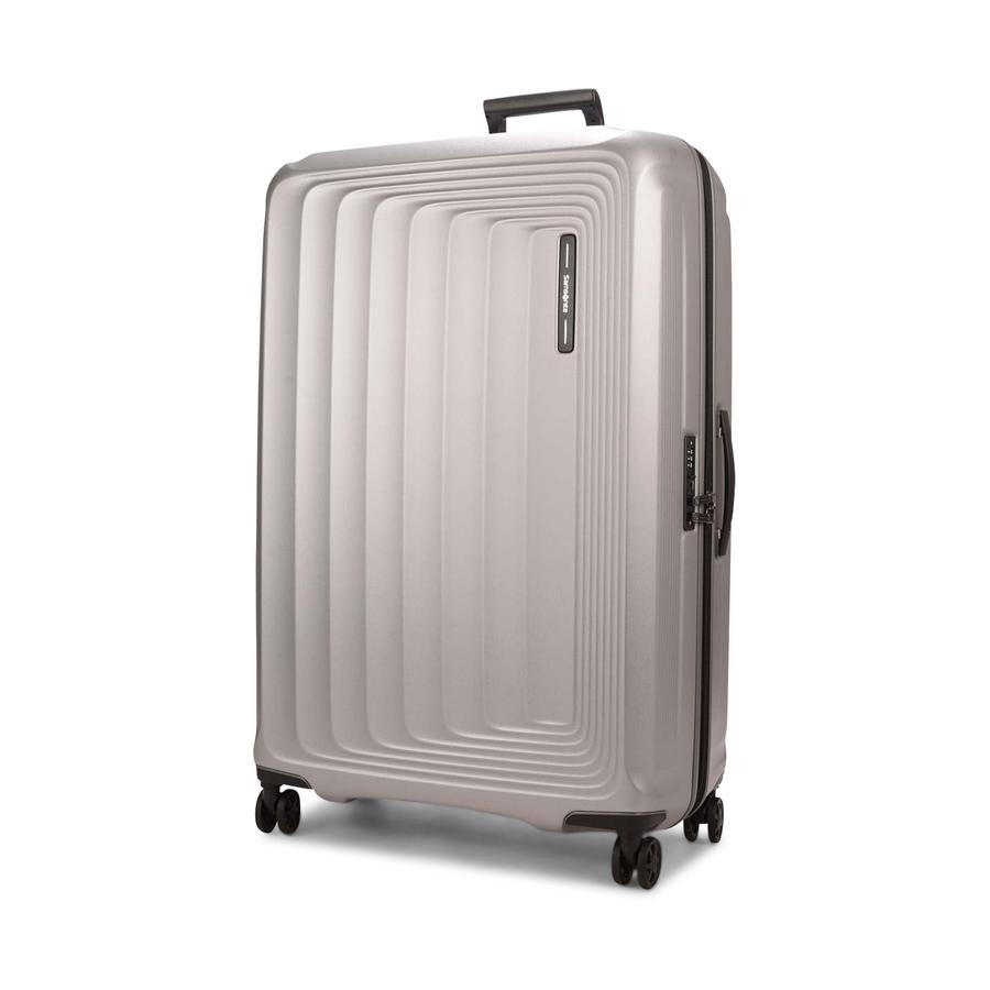 Samsonite Nuon 81cm Hardside Checked Suitcase Matte Silver Matte Silver