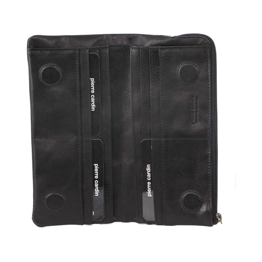 Pierre Cardin Tatum Women's Rustic Leather RFID Wallet Black Black