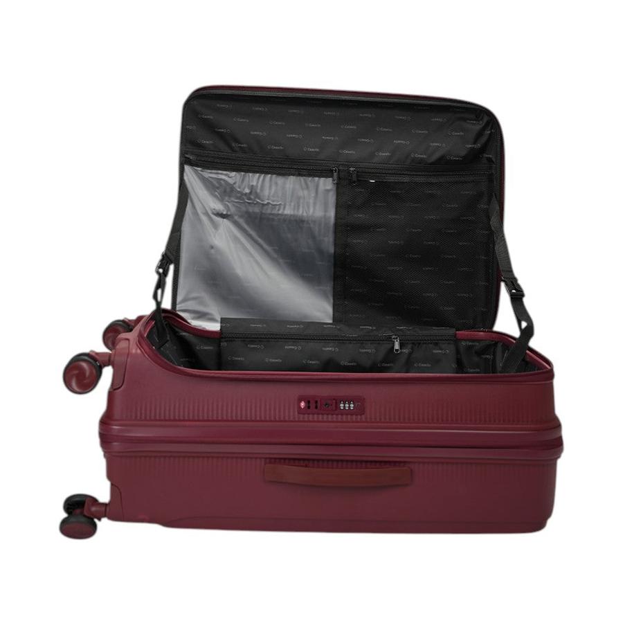 Caselite Venture 57cm & 76cm Top Open Hardside Luggage Set Dark Red Dark Red