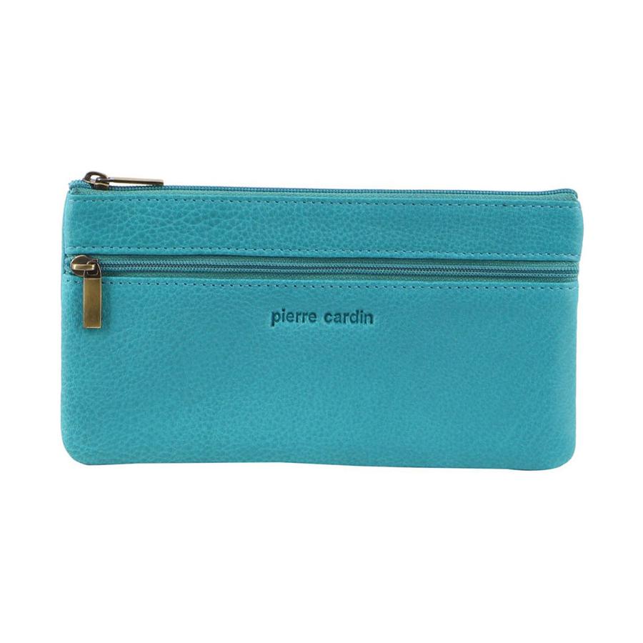 Pierre Cardin Tegan Women's Italian Leather Phone Wallet Turquoise Turquoise