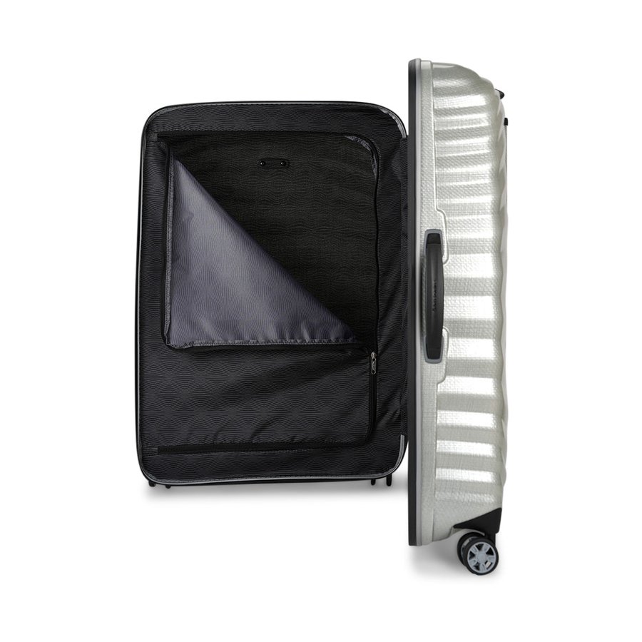 Samsonite Lite-Shock Sport 75cm CURV Checked Suitcase Silver Silver