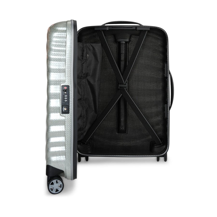 Samsonite Lite-Shock Sport 55cm CURV Carry-On Suitcase Silver Silver