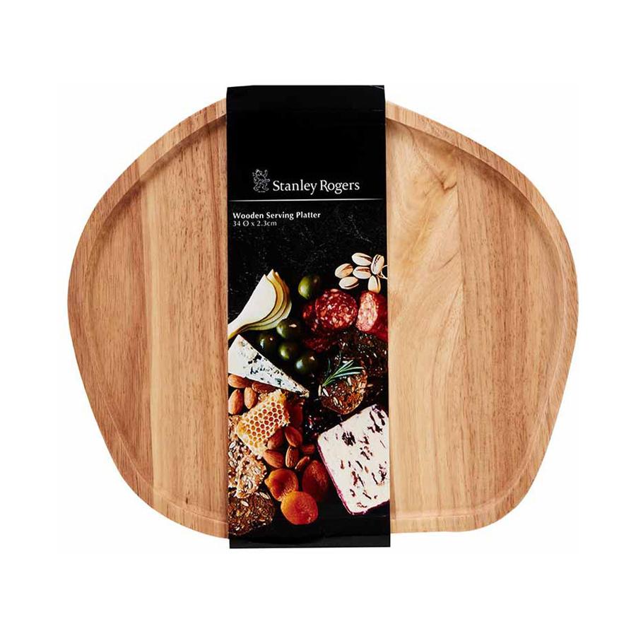 Stanley Rogers Medium Serving Platter Round Wood Wood