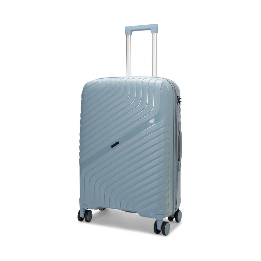 Nomad Journey 66cm Hardside Checked Suitcase Steel Blue Steel Blue