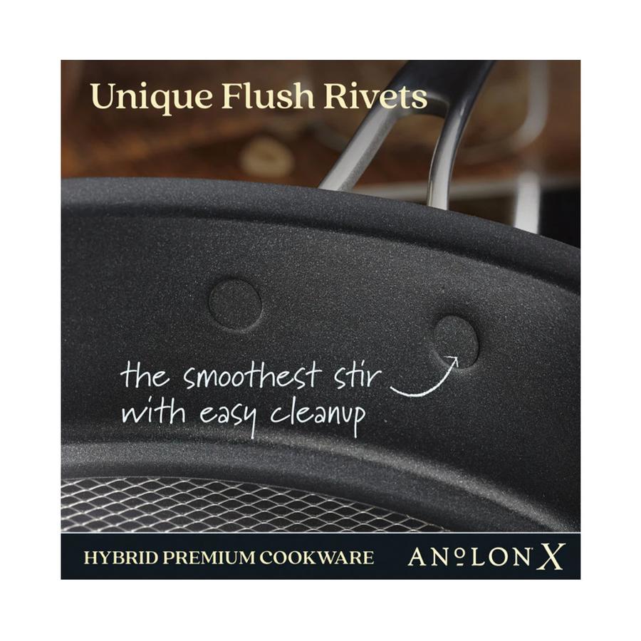 Anolon SearTech 24cm (3.3L) Covered Saute Pan Black Black